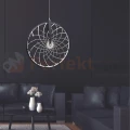 Lampa wisząca LED Bicykl koło roweru 55cm 3000K chrom czarna pe (1).webp