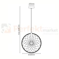 Lampa wisząca LED Bicykl koło roweru 55cm 3000K chrom czarna pe (2).webp