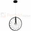 Lampa wisząca LED Bicykl koło roweru 55cm 3000K chrom czarna pe (3).webp