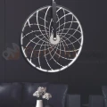 Lampa wisząca LED Bicykl koło roweru 55cm 3000K chrom czarna perfek.webp