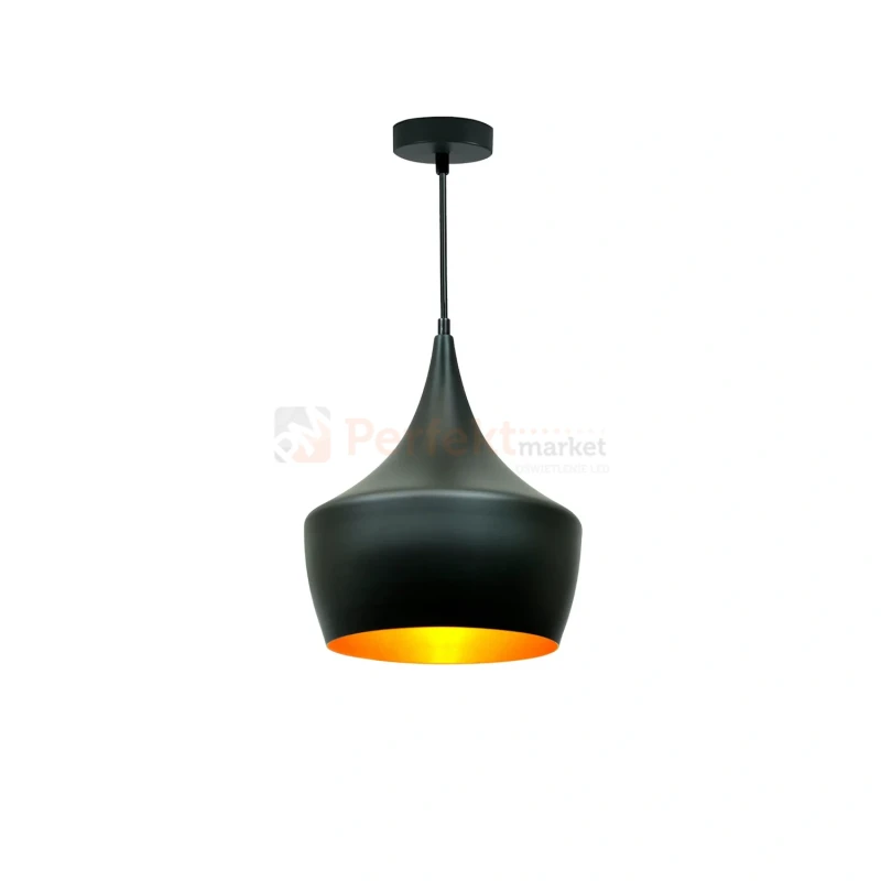 Lampa wisząca czarno złota Modern B 25cm 1xE27 wymiar perfektmarket.webp