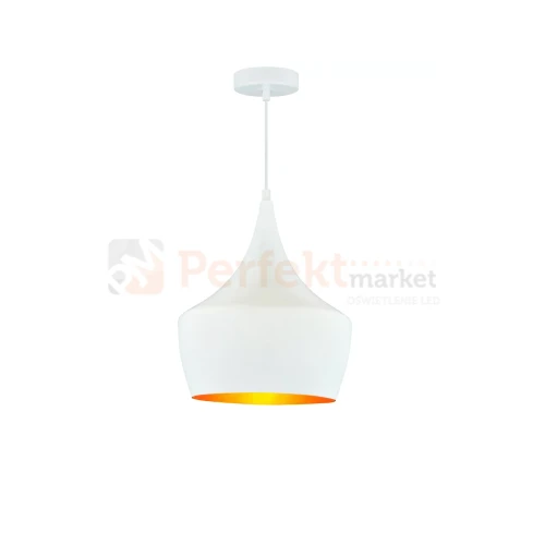 Lampa wisząca białoo złota Modern B 25cm 1xE27 perfektmarket olsztyn.webp