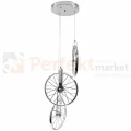 Lampa wisząca LED Bicykl koła roweru 36cm 3000K chrom czarne perfektmarket (1).webp