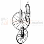 Lampa wisząca LED Bicykl koła roweru 36cm 3000K chrom czarne perfektmarket.webp