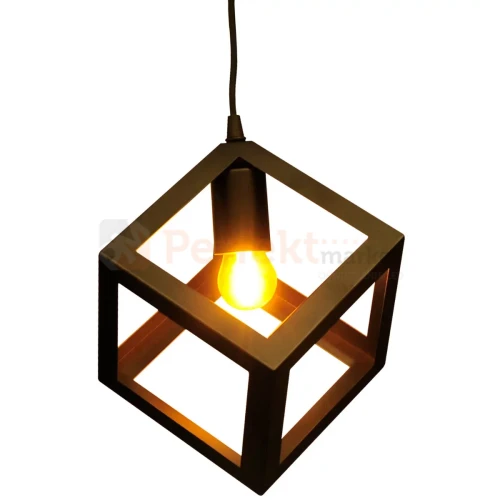 Lampa wisząca geometry kostka Goldlux Sweden czarna 1xE27 perfektmarket (6).webp