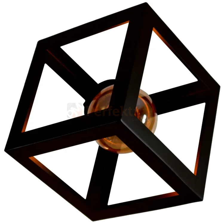 Lampa wisząca geometry kostka Goldlux Sweden czarna 1xE27 perfektmarket (2).webp