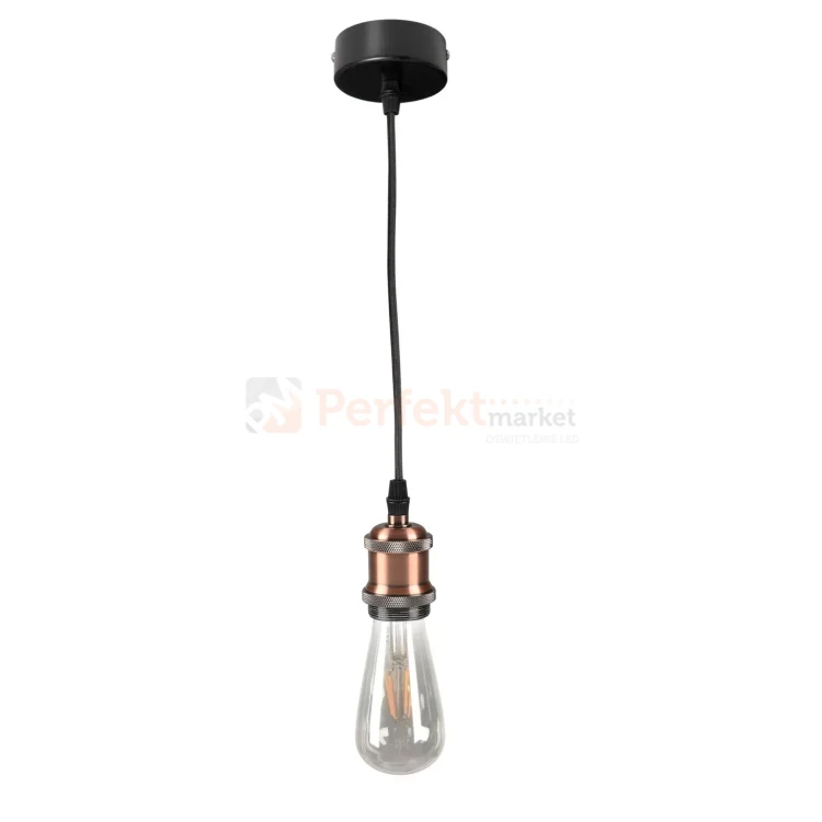Lampa wisząca sznur vintage oprawka E27 Nola miedź 309020 perfektmarket (6).webp