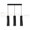 Lampa wisząca LATI potrójna tuba okrągła GU10 czarno złota Goldlux 307583 per.webp