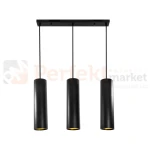 Lampa wisząca LATI potrójna tuba okrągła GU10 czarno złota Goldlux 307583 per.webp