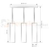 Lampa wisząca LATI potrójna tuba okrągła GU10 czarno złota Goldlux 307583 (3).webp