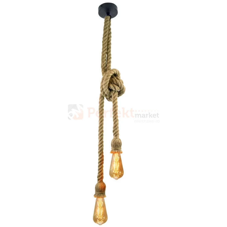 Lampa wisząca sznur lina country Rope 2xE27 perfektmarket (3).webp