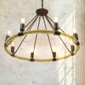 Lampa wisząca sznur lina koło country Rope Arthur 8xE27 perfektmarket.webp