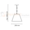 Lampa wisząca druciana siatka loft Madera czarna Polux 310354 perfektmarket (3).webp