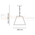 Lampa wisząca druciana siatka loft Madera czarna Polux 310354 perfektmarket (3).webp