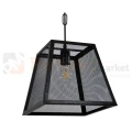 Lampa wisząca druciana siatka loft Madera czarna Polux 310354 perfektmarket (2).webp