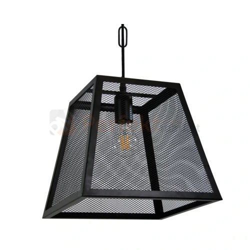 Lampa wisząca druciana siatka loft Madera czarna Polux 310354 perfektmarket (2).webp