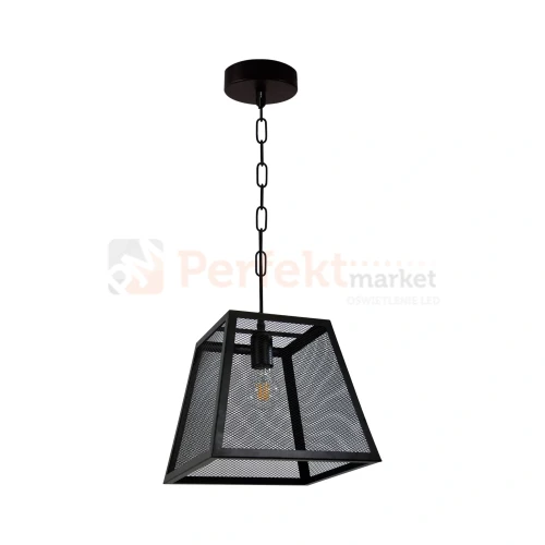 Lampa wisząca druciana siatka loft Madera czarna Polux 310354 perfektmarket (1).webp