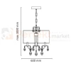 Lampa wisząca Bresso 4xE14 elipsa Polux 310552 czarna perfektmar (2).webp