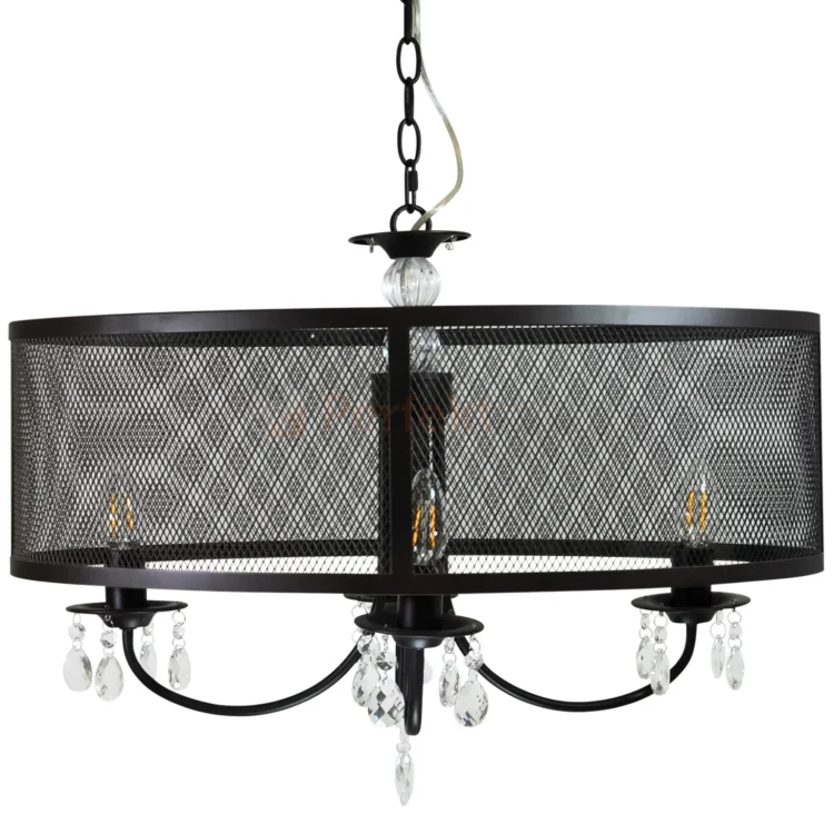 Lampa wisząca Bresso 4xE14 elipsa Polux 310552 czarna perfektmar (1).webp