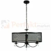 Lampa wisząca Bresso 4xE14 elipsa Polux 310552 czarna perfektmarket.webp
