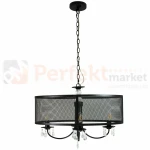 Lampa wisząca Bresso 4xE14 elipsa Polux 310552 czarna perfektmarket.webp