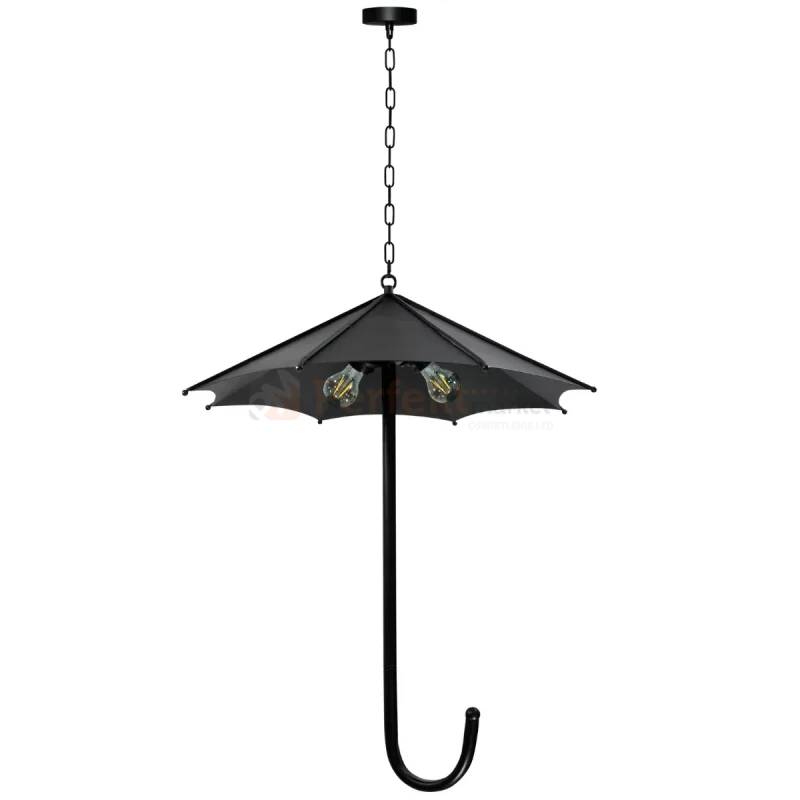 Lampa wisząca druciana loft Parasol Polux 310385 3xE27 czarna perfektmarket.webp