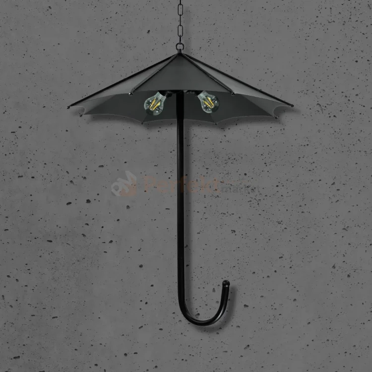 Lampa wisząca druciana loft Parasol Polux 310385 3xE27 czarna perfektmarket (2).webp