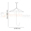 Lampa wisząca druciana loft Parasol Polux 310385 3xE27 czarna perfektmarket.webp