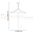 Lampa wisząca druciana loft Parasol Polux 310385 3xE27 czarna perfektmarket.webp