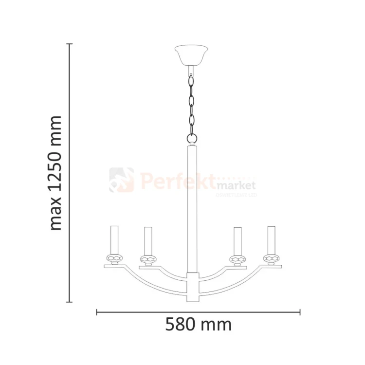 Lampa wisząca Hims Polux 310507 czarna perfektmarket (4).webp
