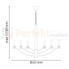 Lampa wisząca klasyczna Hims Polux 310514 czarna 6xE14 perfektmarket (5).webp