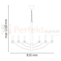 Lampa wisząca klasyczna Hims Polux 310514 czarna 6xE14 perfektmarket (5).webp