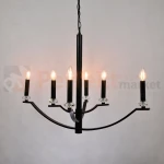 Lampa wisząca klasyczna Hims Polux 310514 czarna 6xE14 perfektmarket (1).webp