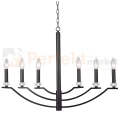 Lampa wisząca klasyczna Hims Polux 310514 czarna 6xE14 perfektmarket.webp