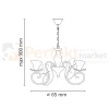 Lampa wisząca biała kielichy Gloria Polux 310392 5xE14 perfektmarket.webp
