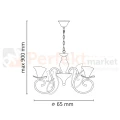 Lampa wisząca biała kielichy Gloria Polux 310392 5xE14 perfektmarket.webp