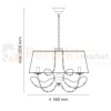 Lampa wisząca kryształy glamour ABBAZIA 5xE14 perfektmarket (3).webp