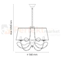 Lampa wisząca kryształy glamour ABBAZIA 5xE14 perfektmarket (3).webp