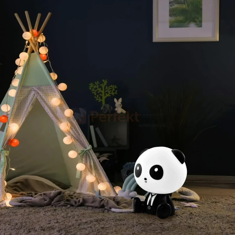 Lampka nocna LED Panda dziecięca trzy poziomy świecenia USB-C  (6).webp
