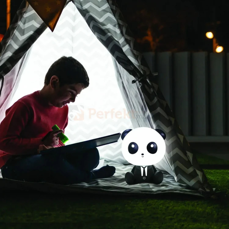 Lampka nocna LED Panda dziecięca trzy poziomy świecenia USB-C  (3).webp