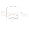 Oprawa sufitowa downlight tuba Redondo Black 1xAR111 GU10 ML1074 czarna perfektmarket.webp