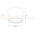 Oprawa sufitowa downlight tuba Redondo White 1xAR111 GU10 ML1075 biała perfektmarket.webp