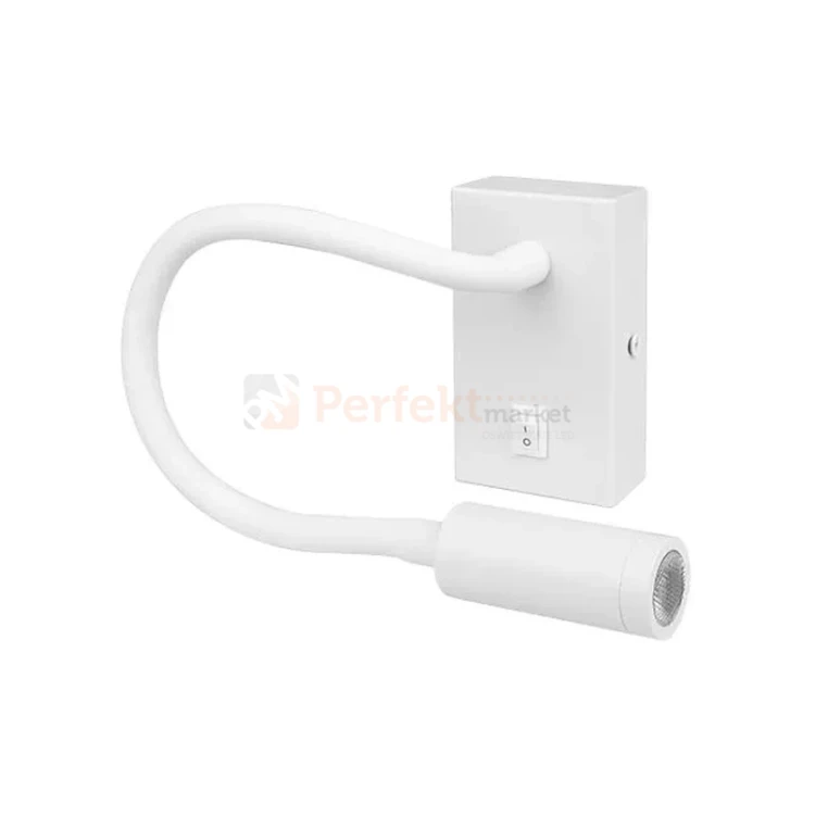 Kinkiet lampka nocna LED LEO 3W 4000K giętki biały perfektmarket (4).webp