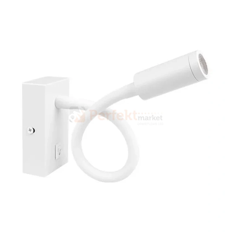 Kinkiet lampka nocna LED LEO 3W 4000K giętki biały perfektmarket (5).webp