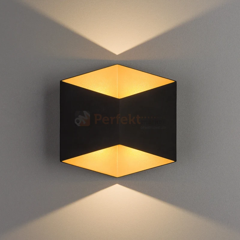 Kinkiet Kinkiet TRIANGLES LED 3000K czarno-złoty IP54 Nowodvorski 8141 perfektmarket.webp
