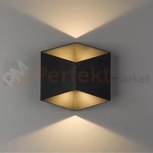 Kinkiet zewnętrzny TRIANGLES LED 3000K czarny IP54 Nowodvorski 8142