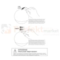 Lampka biurkowa LED PAKO okrągła kula trzy poziomy świecenia USB-C p (5).webp