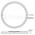Lampa sufitowa plafon LED PRYZMA 28cm IP44 CCT biały perfektmarket (5).webp