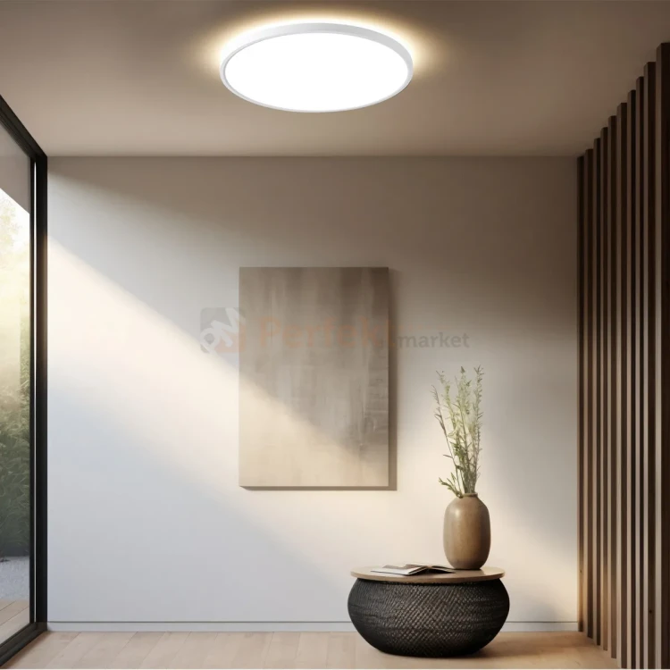 Lampa sufitowa plafon LED PRYZMA 38cm IP44 CCT biały perfektmarket.webp