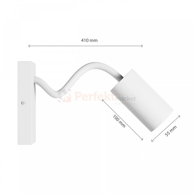 Kinkiet regulowany SQUALLA VARIOSA FLEXI 1xGU10 IP20 biały perfektmarket.webp